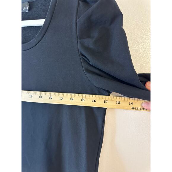 NWOT Tuckernuck Pomander Place Collins Black Puff Mini Preppy Shift Dress Small - Picture 3 of 6